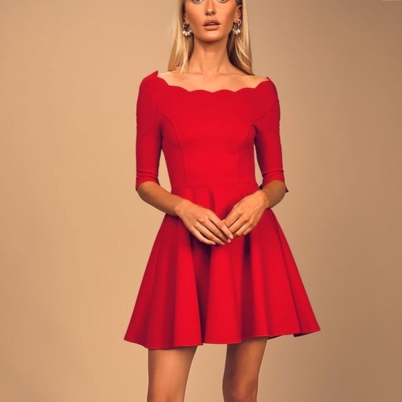 tip the scallops red dress